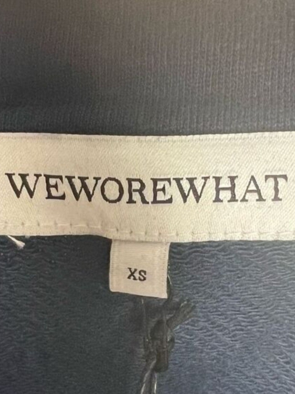 WeWoreWhat Navy Cropped Half-Zip Pullover - Picture 8 of 10